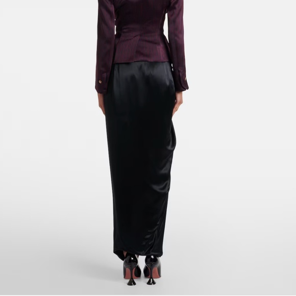 VIVIENNE WESTWOOD Gathered satin midi skirt - Picture 3 of 5